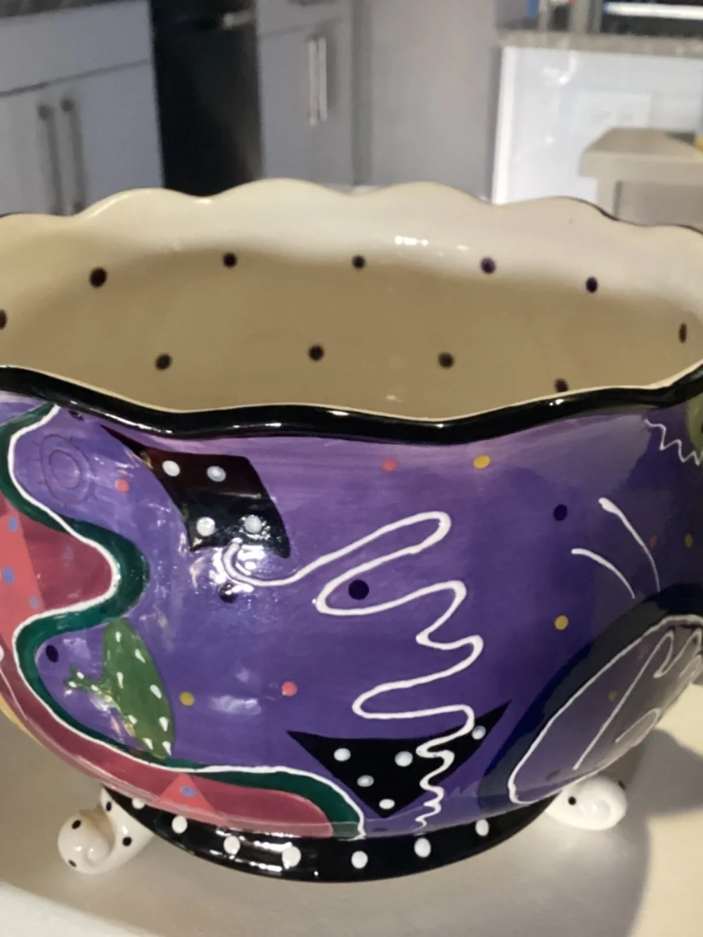 MACKENZIE CHILD.  VIBES “. BY SPIRAL. BOWL / vase. FUNKY ❣️❣️❣️❣️